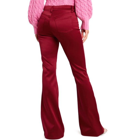 NEW J BRAND FLARED SATIN PANTS - Picture 6 of 9